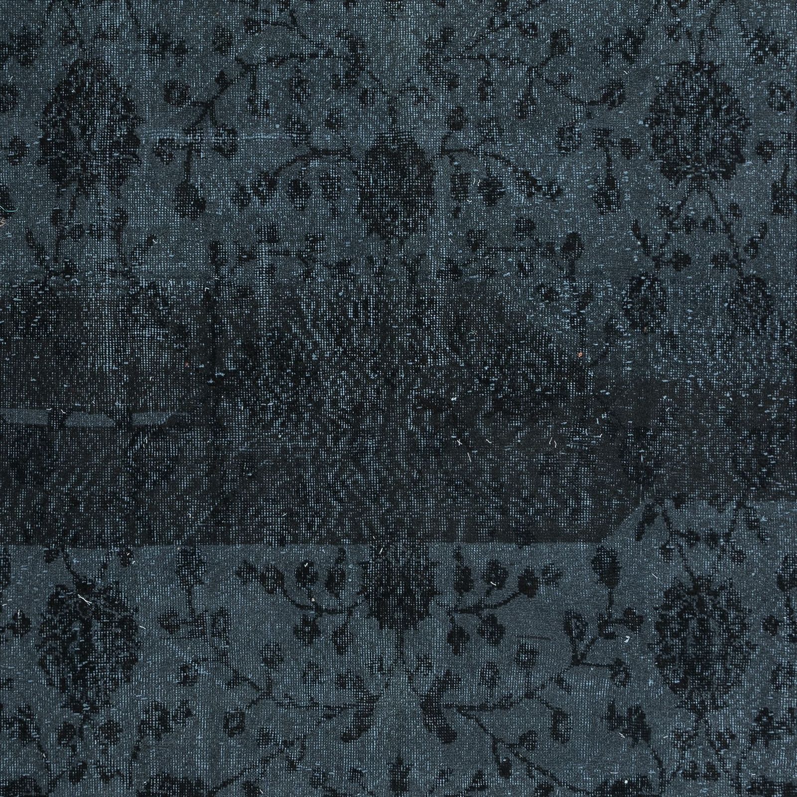 5.5x9.8 Ft Black Wool Area Rug For Modern Interiors, Hand Knotted In Turkey photo 464.0
