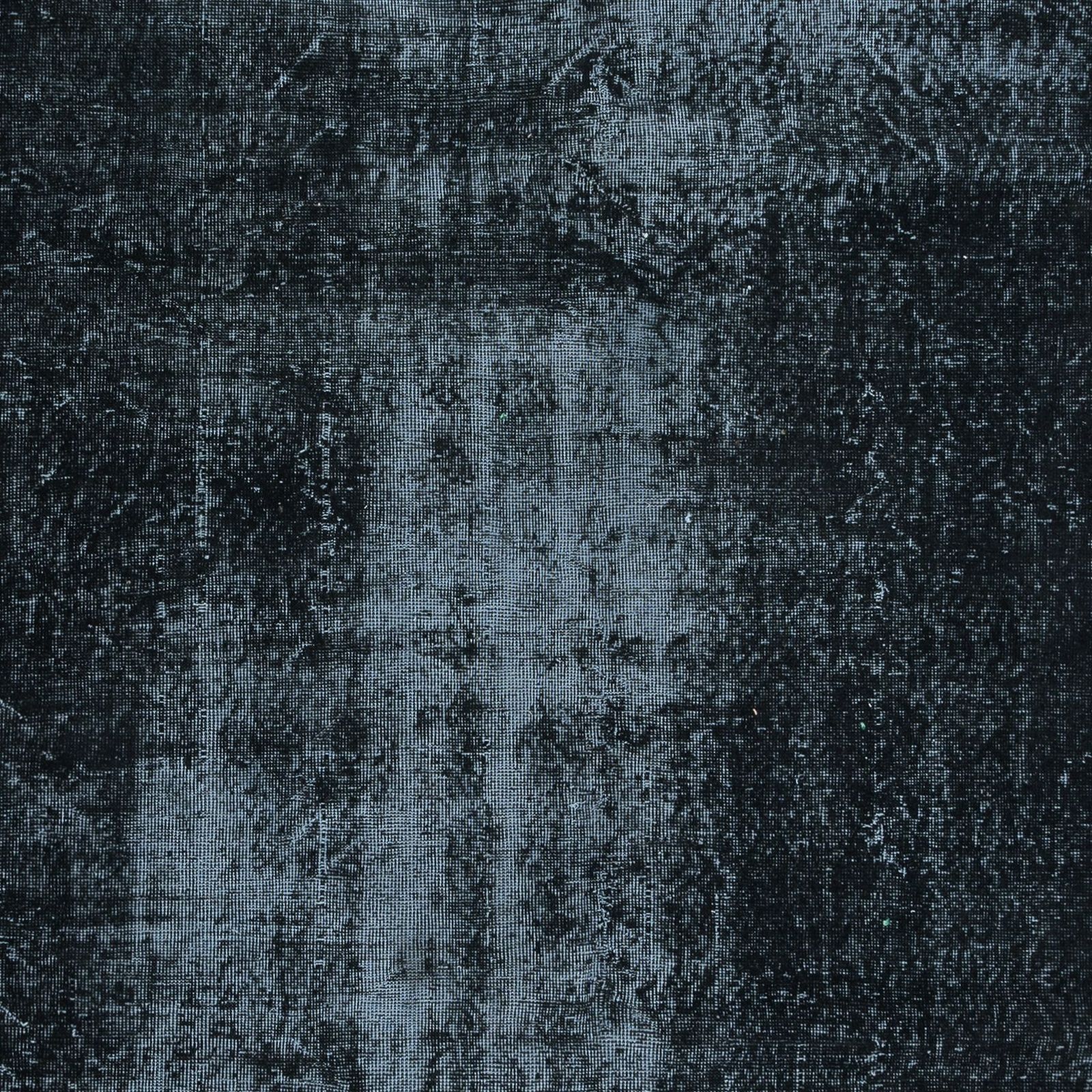6.7x9.7 Ft Overdyed Black Area Rug, Handmade In Turkey, Modern Upcycled Carpet photo 555.0