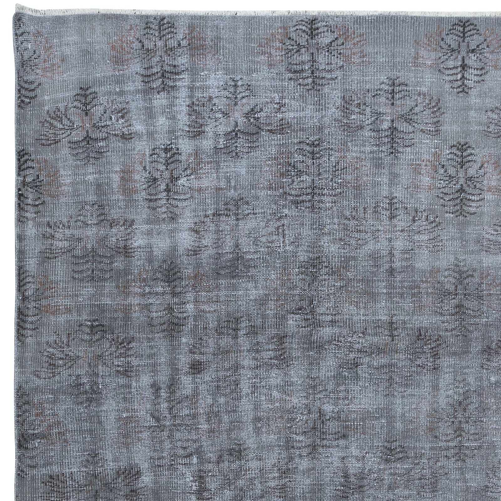 5.6x9 Ft Handmade Gray Rug For Entryway. Modern Turkish Carpet For Living Room photo Textiles
