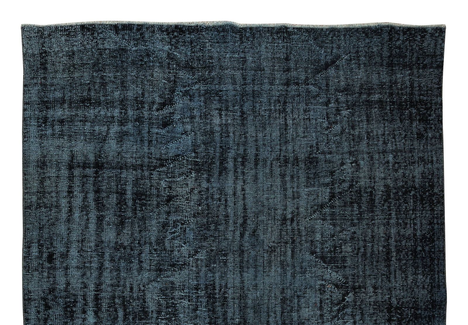 7.5x10.2 Ft Handmade Vintage Turkish Rug Over Dyed In Black For Modern Interior photo Textiles