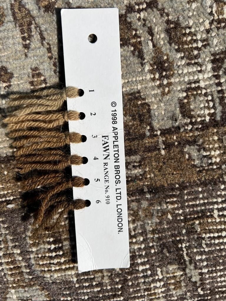 5.7x9 Ft Mid Century Floral Patterned Rug In Gray & Brown, Handknotted In Turkey photo vinterior