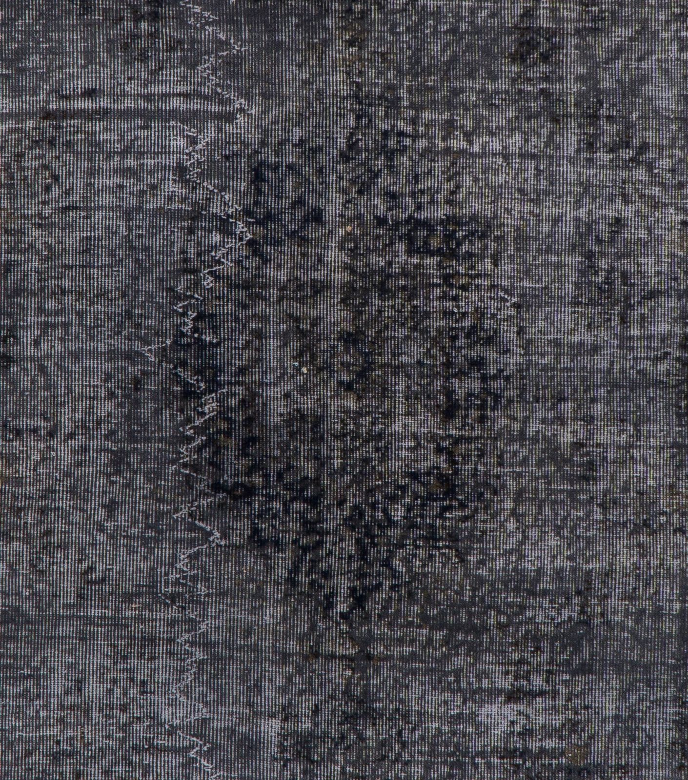 5.8x8.2 Ft Vintage Area Rug Overdyed In Gray, Handmade In Turkey photo 399.0