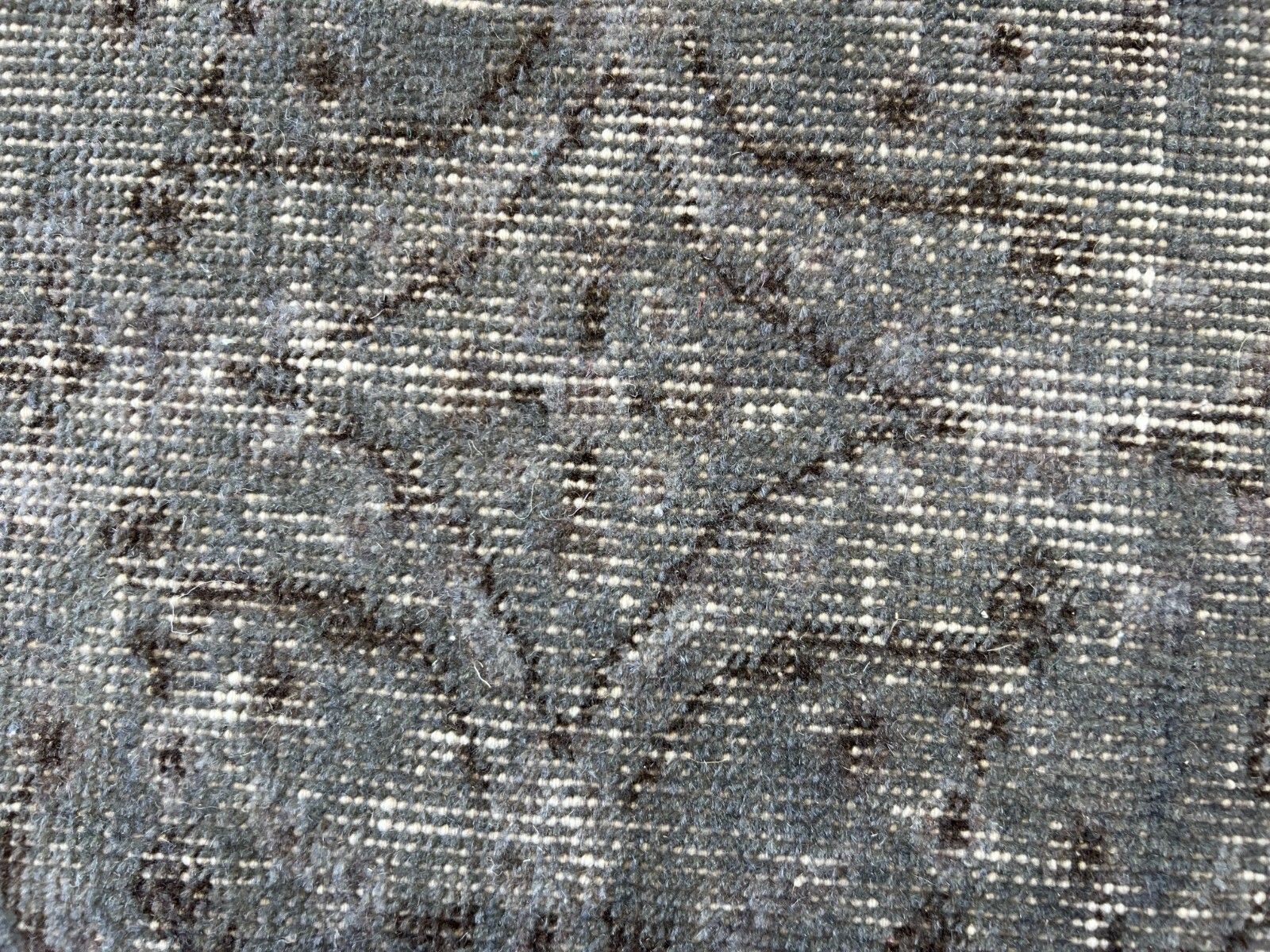 Textiles 6.9x10 Ft Distressed Vintage Area Rug Overdyed In Gray, Handknotted In Turkey photo