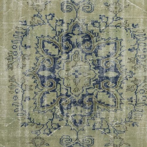 6.5x10.2 Ft Decorative Hand Knotted Turkish Wool Area Rug In Green Color photo 586.0