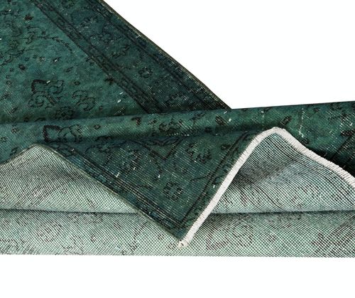 3.7x7 Ft Dark Green Handmade Accent Rug From Turkey. Great 4 Modern Interiors photo for sale