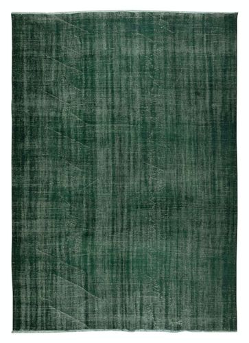 8x11.3 Ft Dark Green Color Modern Handmade Large Rug, Shabby Chic Turkish Carpet