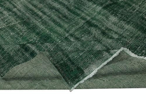 8x11.3 Ft Dark Green Color Modern Handmade Large Rug, Shabby Chic Turkish Carpet photo for sale