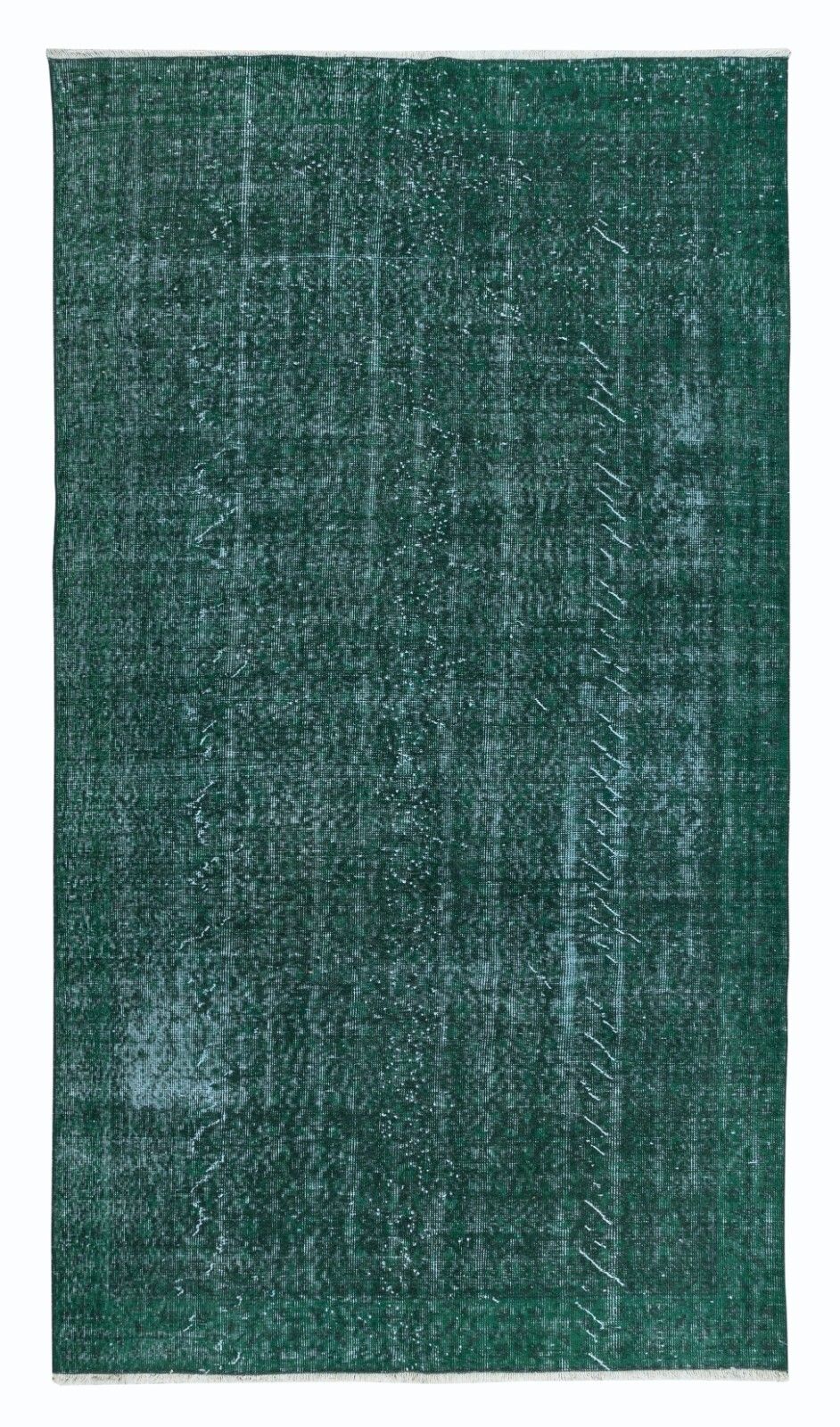 5x8.7 Ft Dark Green Handmade Area Rug, Decorative Modern Turkish Carpet