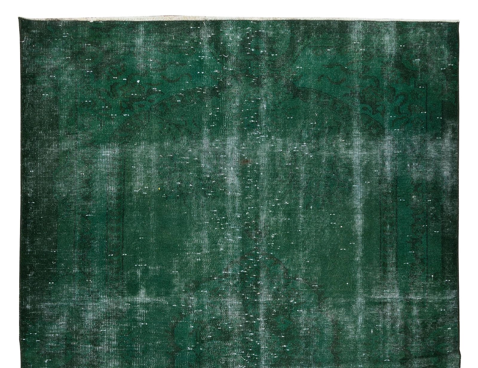 5.6x8.6 Ft Handmade Vintage Turkish Rug Over Dyed In Green 4 Modern Interiors photo Textiles