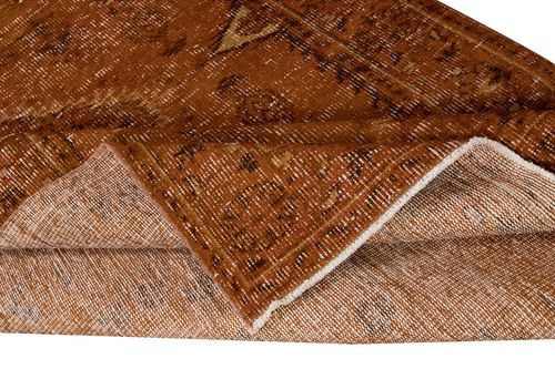 5x8.7 Ft Orange Handmade Turkish Area Rug For Living Room & Bedroom photo for sale