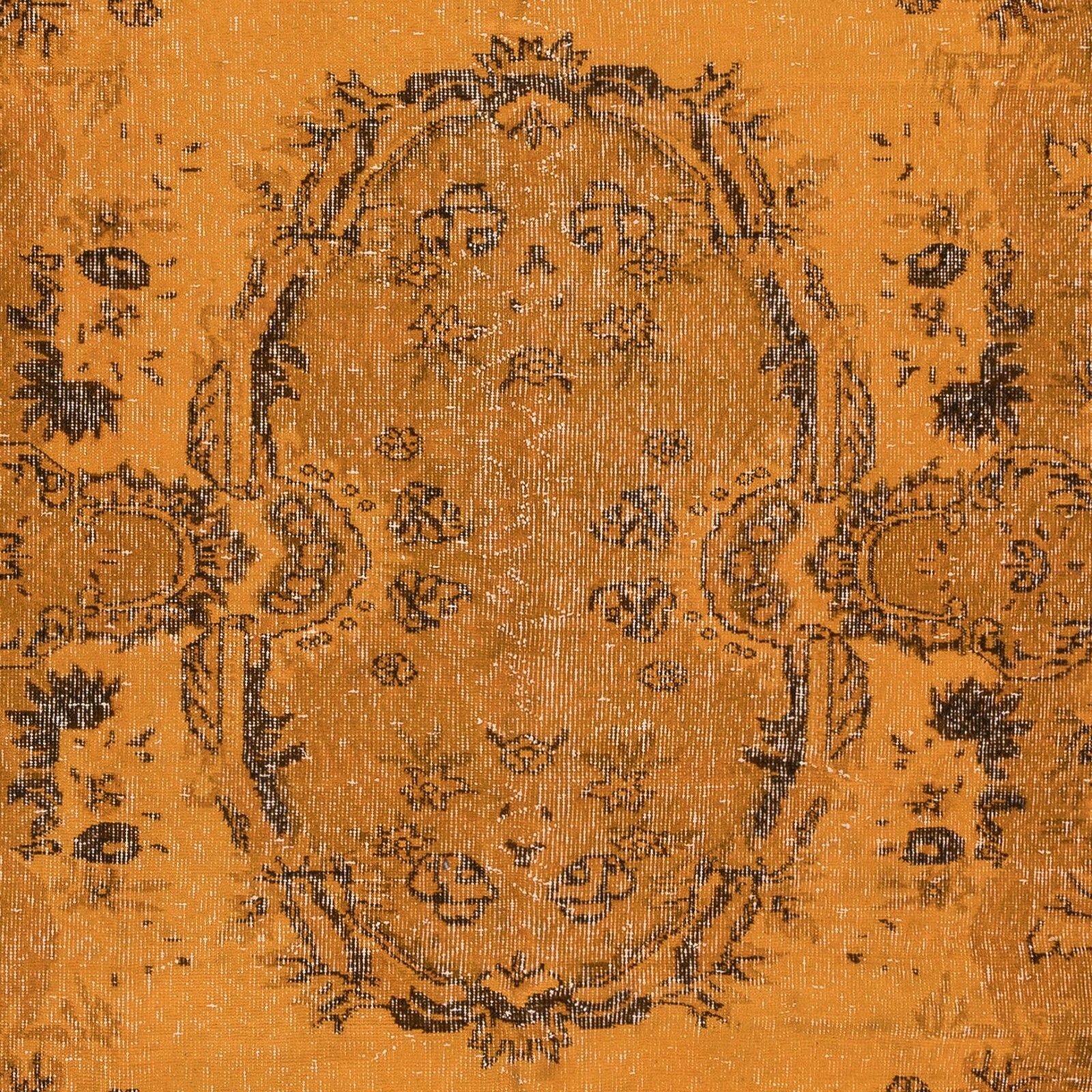 5.2x8.4 Ft French Aubusson Inspired Orange Area Rug, Handknotted In Turkey photo 403.0