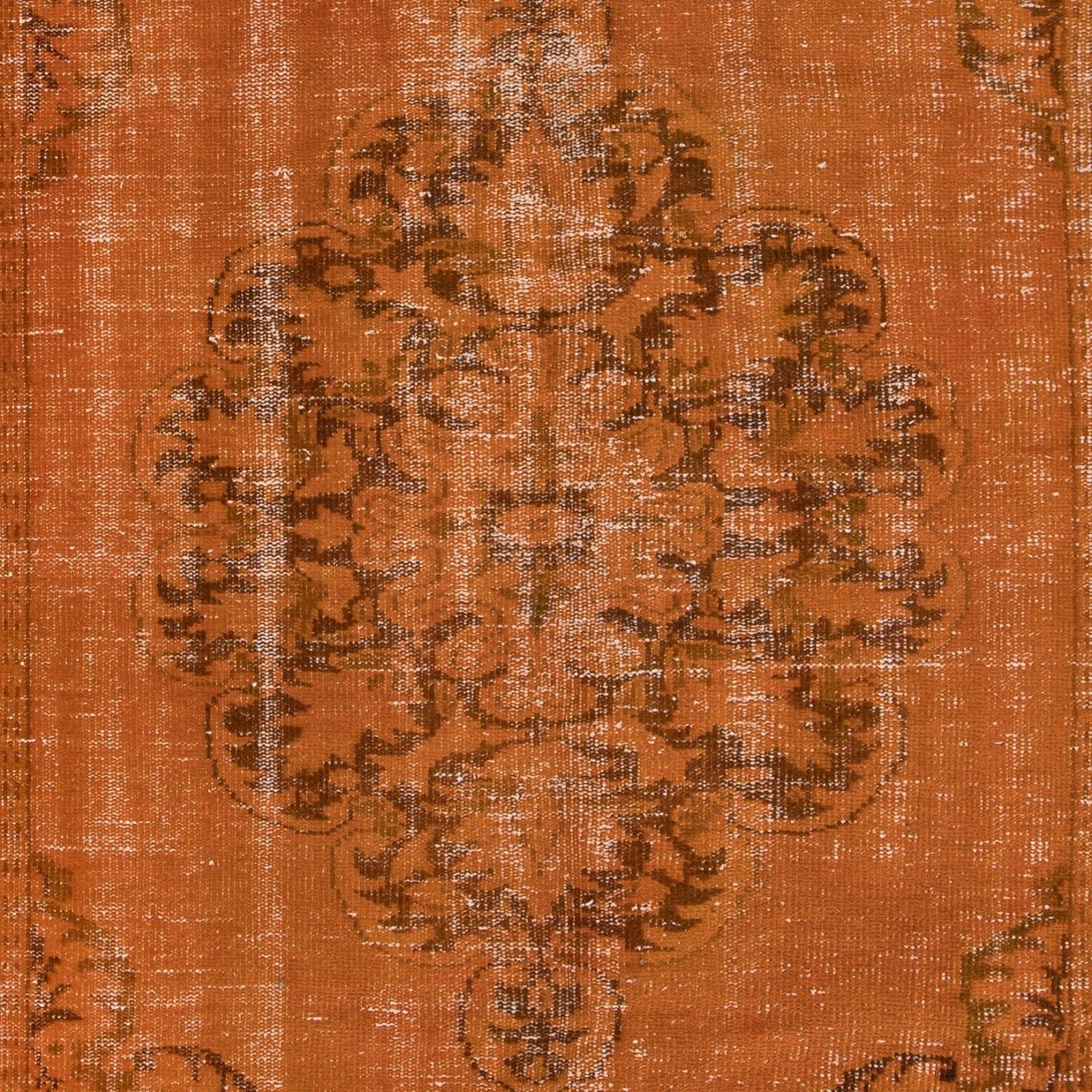 5.8x9.3 Ft Contemporary Living Room Carpet In Orange, Handmade Turkish Area Rug photo 559.0