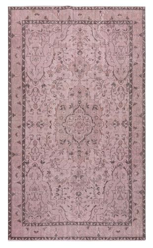6x10 Ft Pink Area Rug For Modern Interiors, Hand Knotted In Turkey