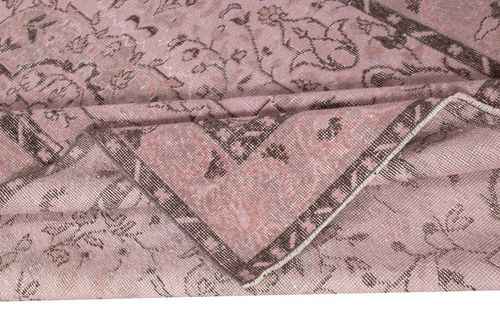 6x10 Ft Pink Area Rug For Modern Interiors, Hand Knotted In Turkey photo for sale