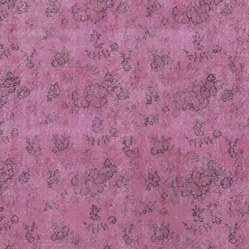 6.2x9.6 Ft Hand Knotted Floral Turkish Wool Area Rug In Pink. Gift For Girls photo 505.0