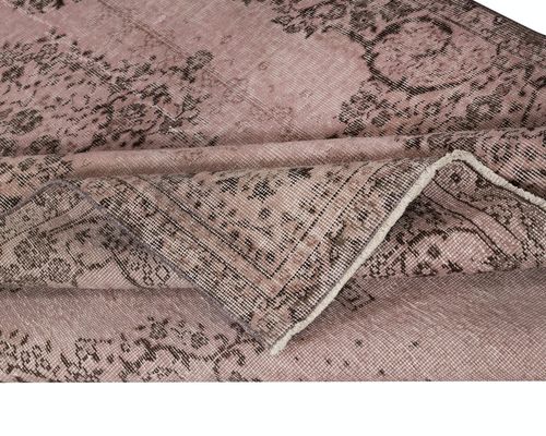 5.4x8.8 Ft Pink Color Handmade Area Rug From Turkey. Great 4 Modern Interiors photo for sale