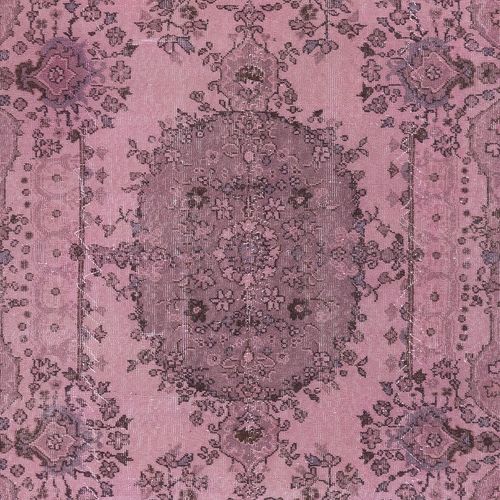 5.6x9.7 Ft Modern Pink Color Over Dyed Handmade Turkish Rug. Bohemian Home Decor photo 688.0
