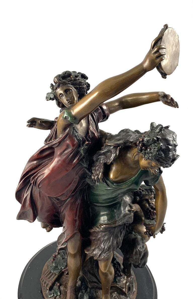 20th Century Large French Bronze Featuring Dancing Figures With Tambourine photo for sale