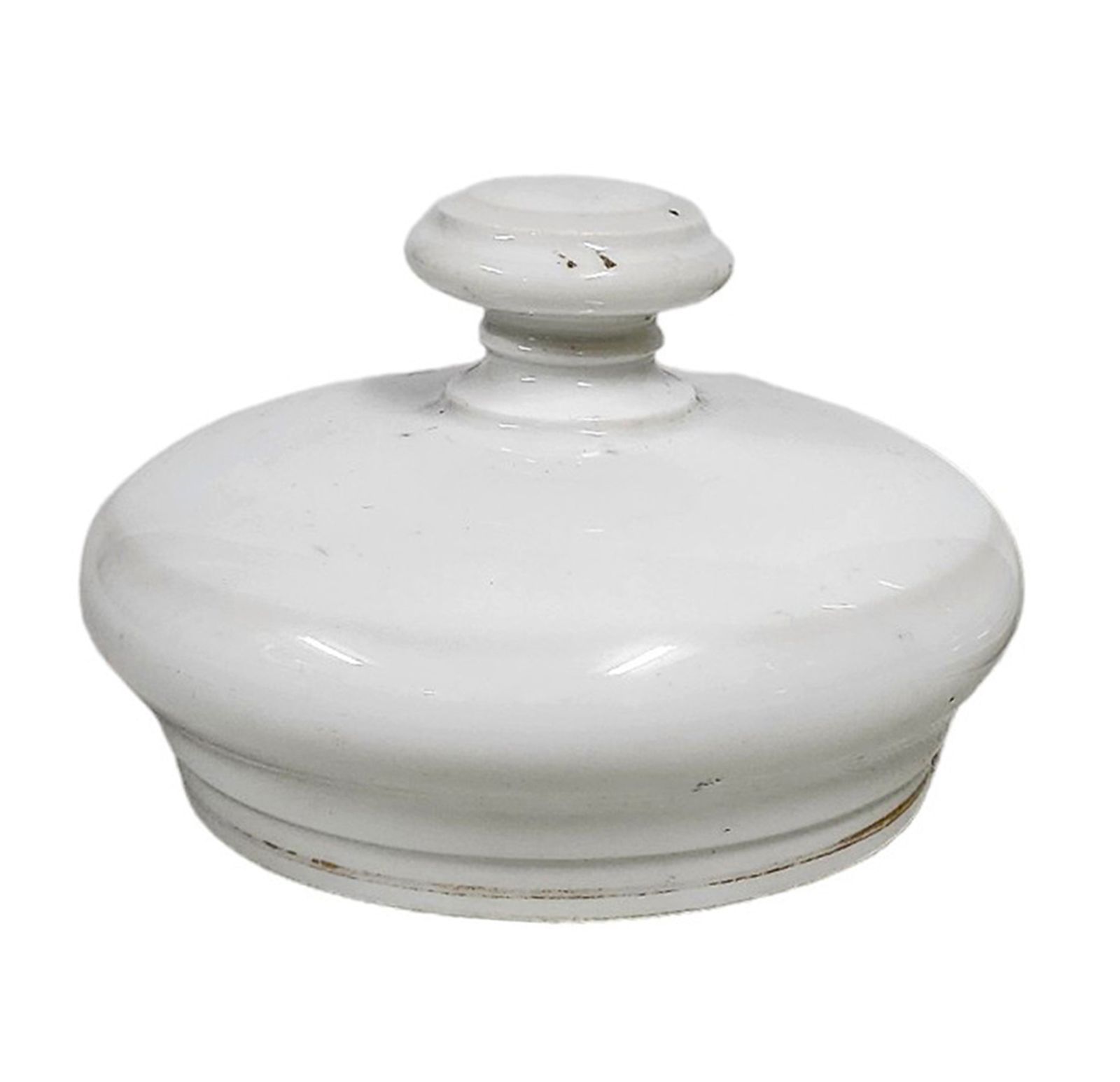 photo furniture Mid 19th Century French Glazed Porcelain Apothecary/Pharmaceutical Jar With Lid  'Sapo Anim:'