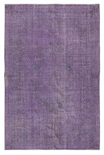 5.2x7.8 Ft Handmade Purple Color Re Dyed Hand Knotted Turkish Rug