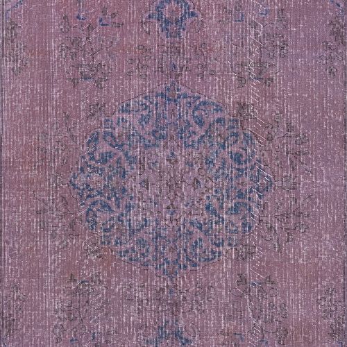 5.6x8.8 Ft Purple Color Handmade Turkish Area Rug For Modern Interiors photo 421.0