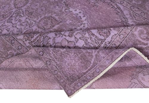 6x9.8 Ft Purple Area Rug For Modern Interiors, Hand Knotted In Turkey photo for sale
