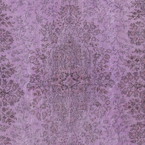 6.8x10.4 Ft Purple Color Handmade Large Area Rug, Contemporary Turkish Carpet photo 734.0