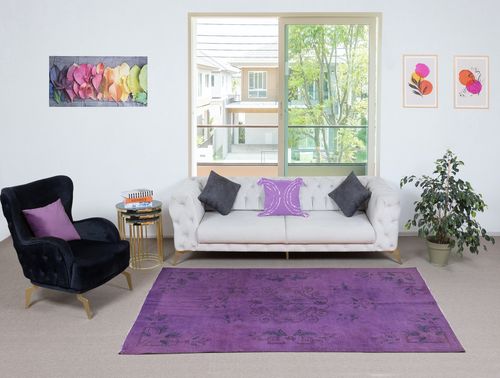 5x8.4 Ft Art Deco Design Area Rug For Living Room. Handmade In Turkey photo furniture