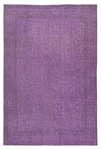 6.8x10 Ft Modern Purple Color Rug, Handmade Turkish Carpet, Bohemian Home Decor