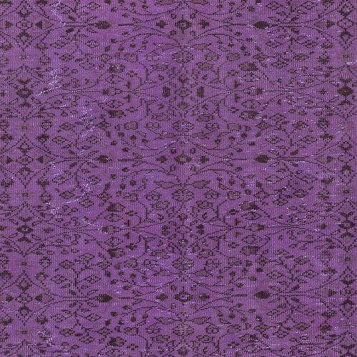 6x9.5 Ft Purple Color Area Rug, Handmade Turkish Floor Rug, Modern Home Decor photo 509.0