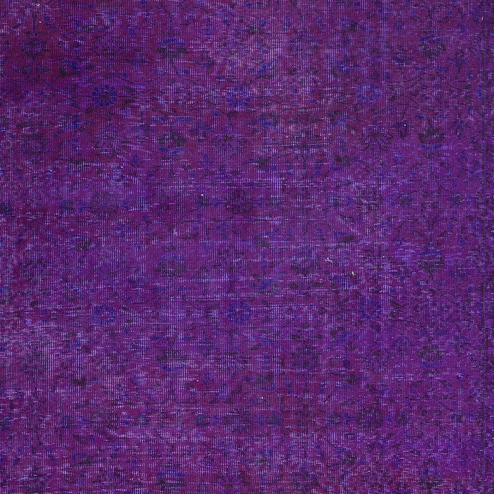 5.3x8.6 Ft Dark Purple Handmade Room Size Area Rug. Modern Floral Turkish Carpet photo 389.0