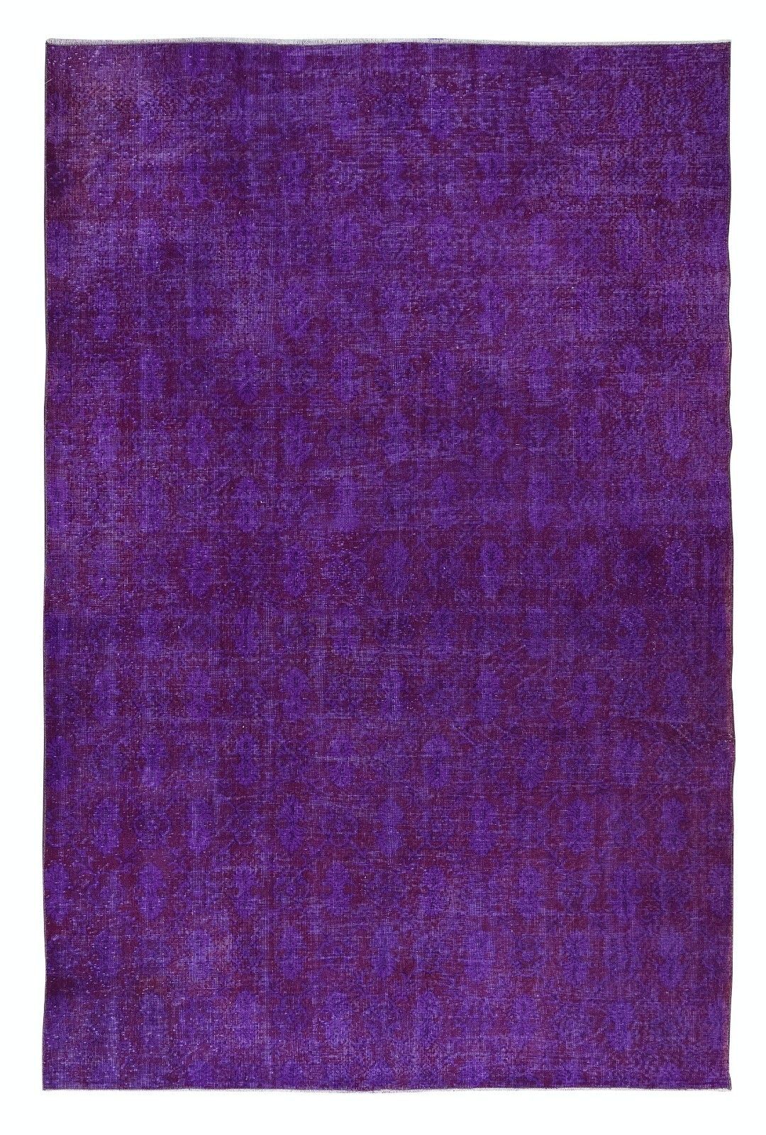 7.3x11 Ft Large Modern Handmade Turkish Wool Area Rug In Purple Colors