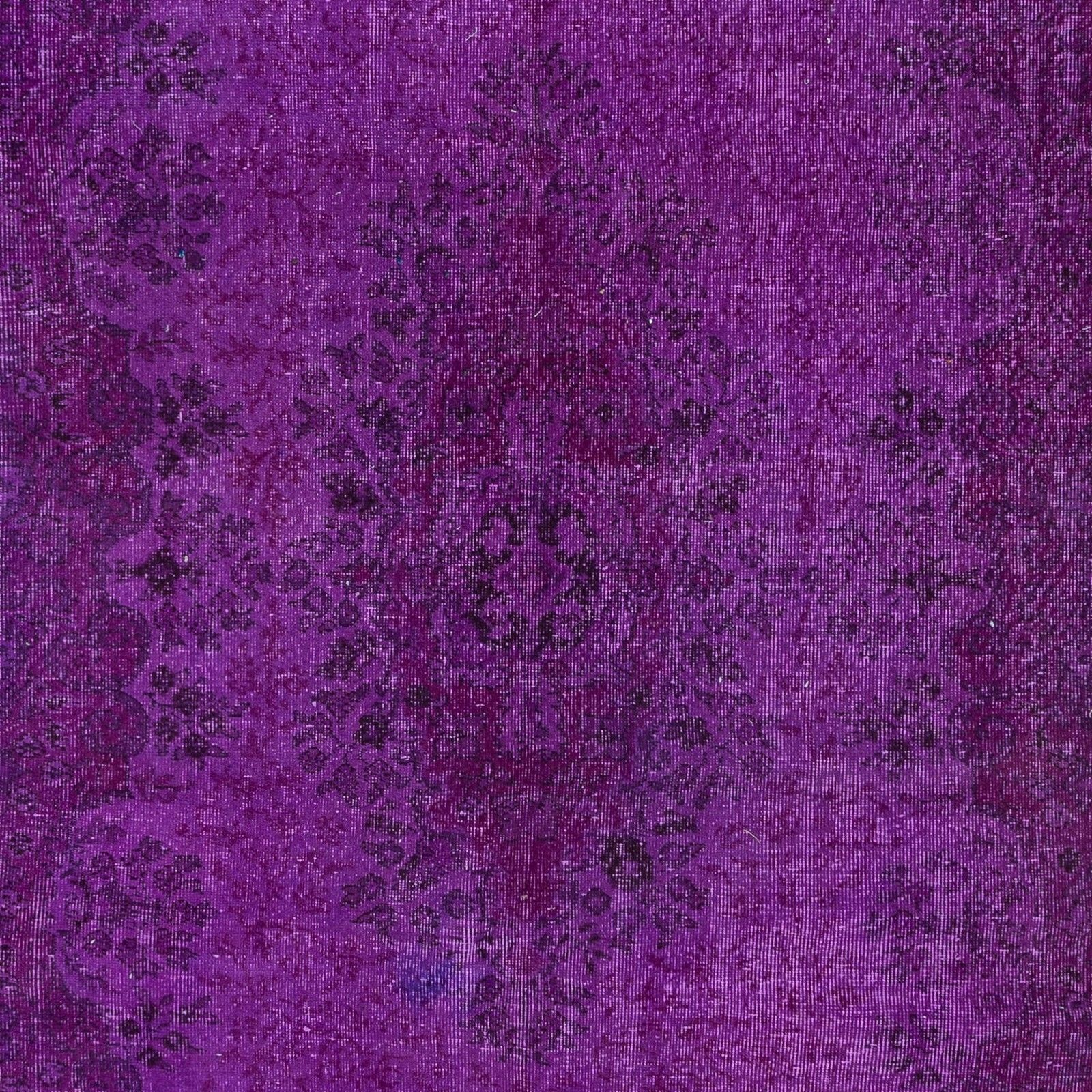 5.8x10 Ft Handmade Turkish Rug In Purple For Bedroom, Modern Living Room Carpet photo 393.0