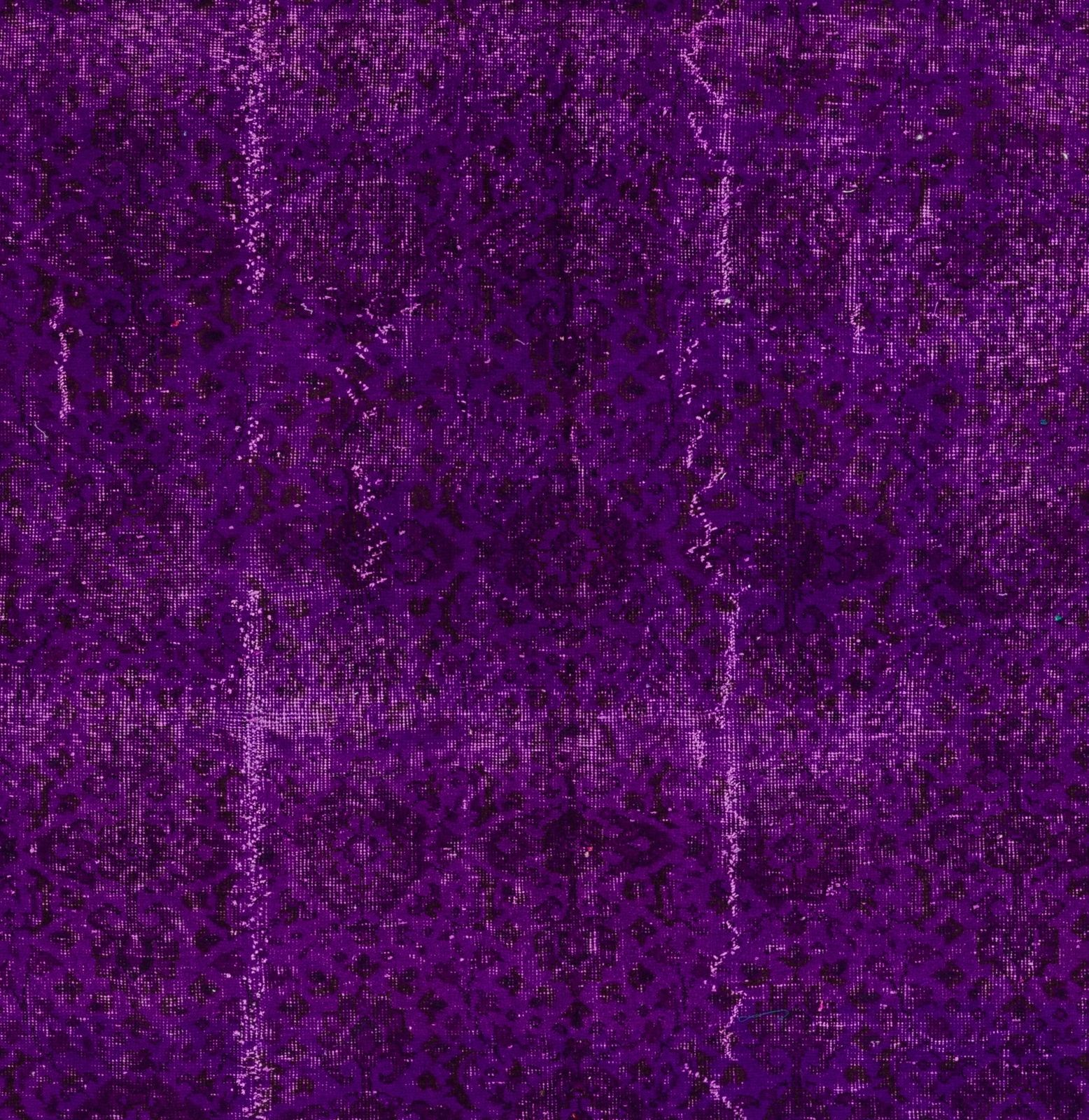 6.5x9.6 Ft Midcentury Area Rug Over Dyed In Purple Color, Hand Knotted In Turkey photo 534.0