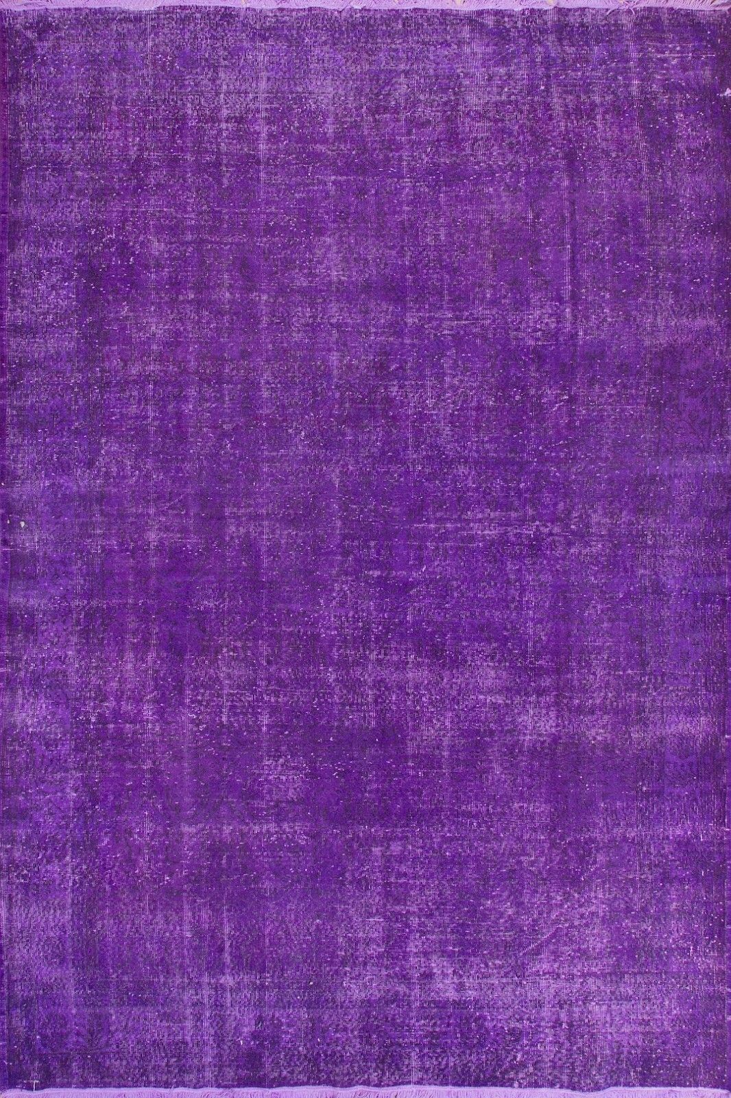 6.8x11 Ft Contemporary Area Rug Re Dyed In Purple Color, Hand Knotted In Turkey