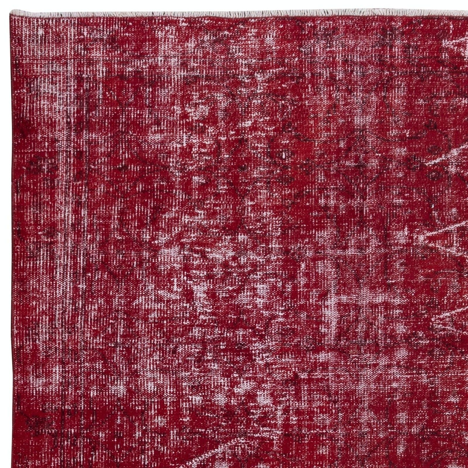 6x9 Ft Modern & Contemporary Rug In Dark Red, Handmade Turkish Wool Carpet photo Textiles