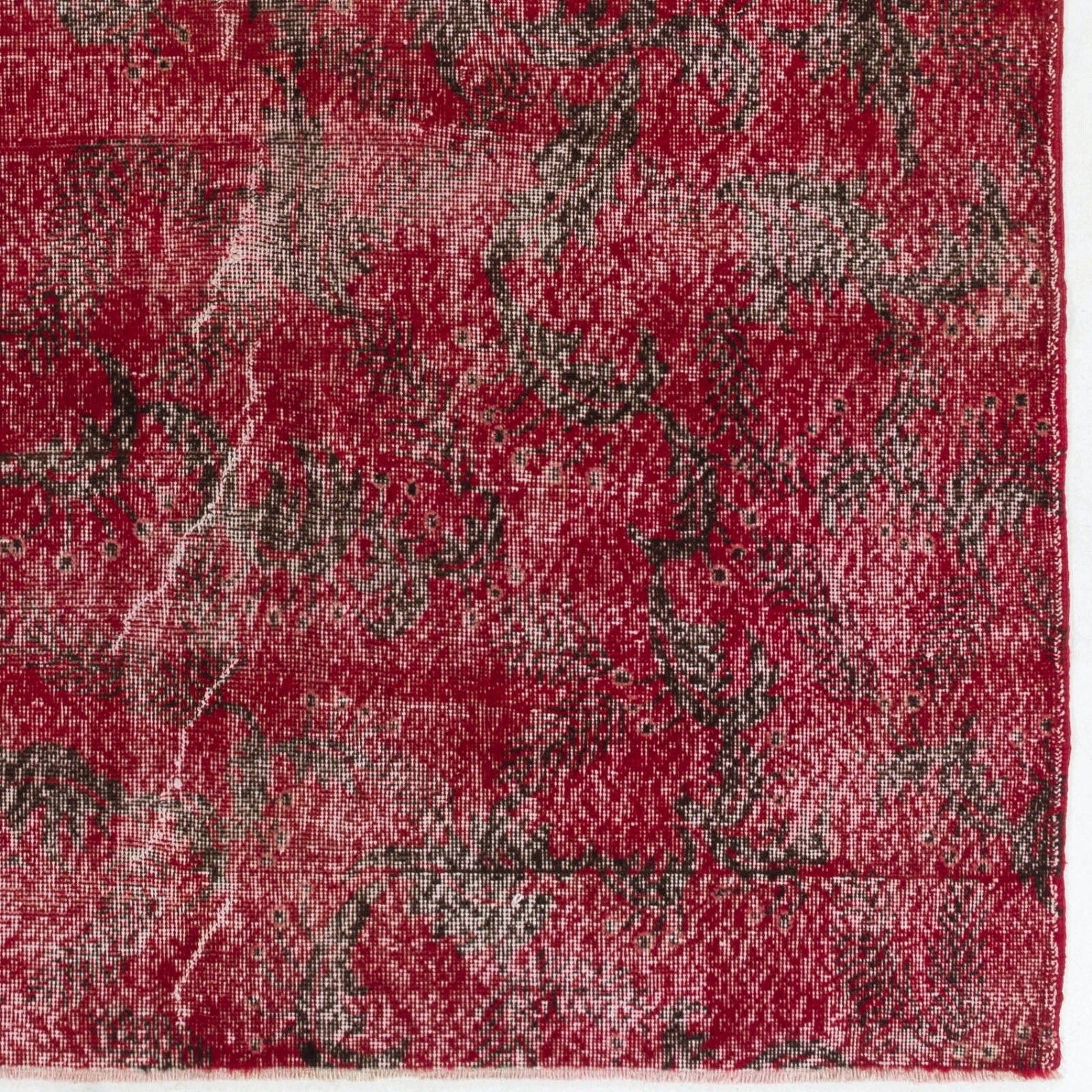 5.4x8 Ft Mid Century Modern Red Turkish Rug Designed By Zeki Muren photo Textiles