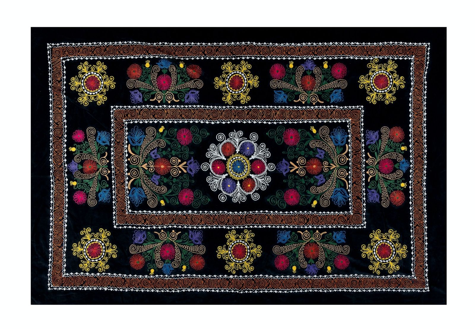 4.6x6.8 Ft Vintage Asian Silk Hand Embroidered Bed Cover Or Wall Hanging photo 390.0