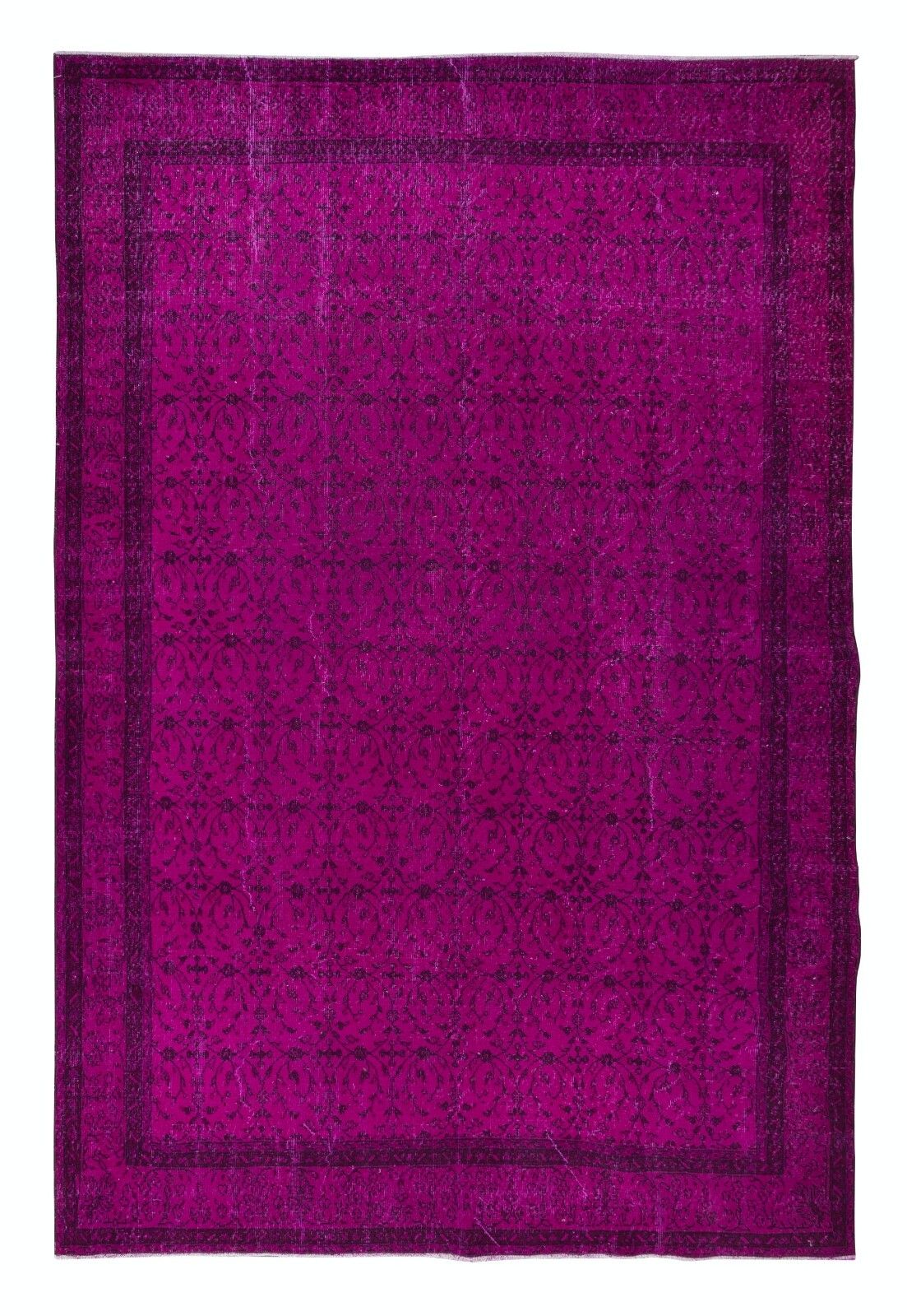 8x12 Ft Decorative Pink Large Rug For Modern Interiors, Handmade In Turkey
