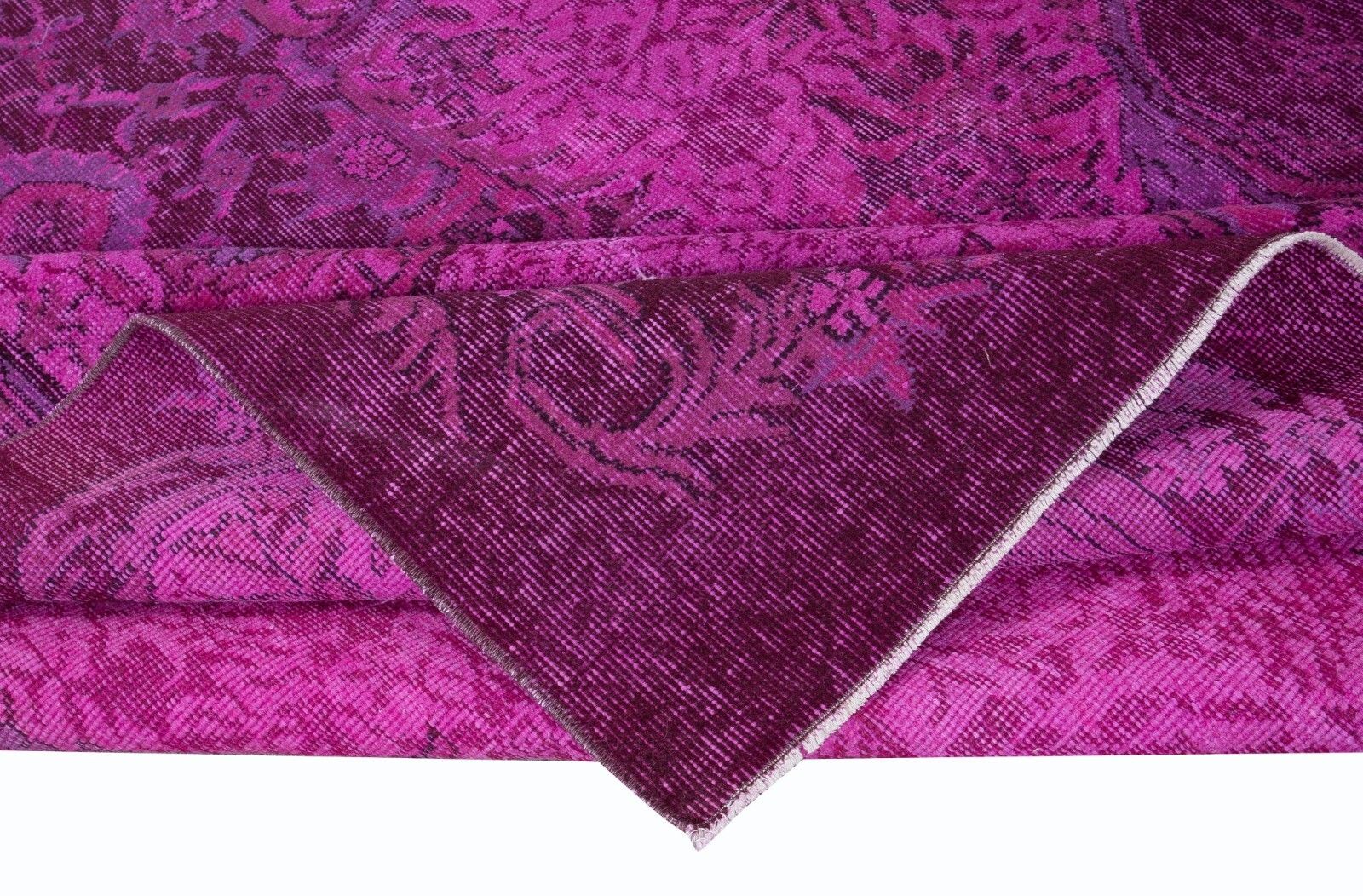 5.4x9.7 Ft Splendid Handmade Pink Area Rug, Modern Turkish Living Room Carpet photo for sale