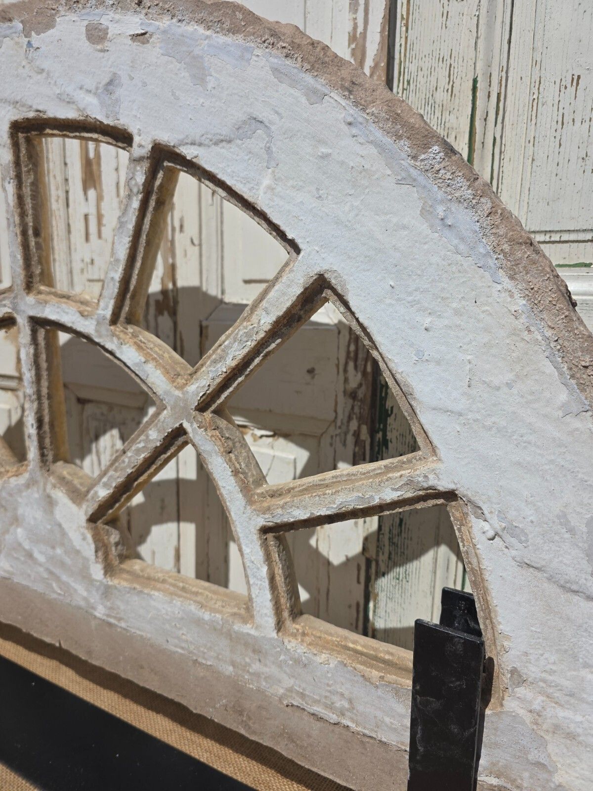 Antique Architectural Carved Stone Panel Jhali Window Fanlight Home Garden Decor photo vintage