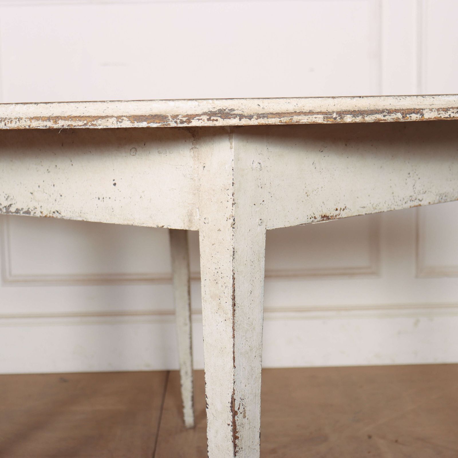 Pair Of Swedish Demi Lune Console Tables photo for sale