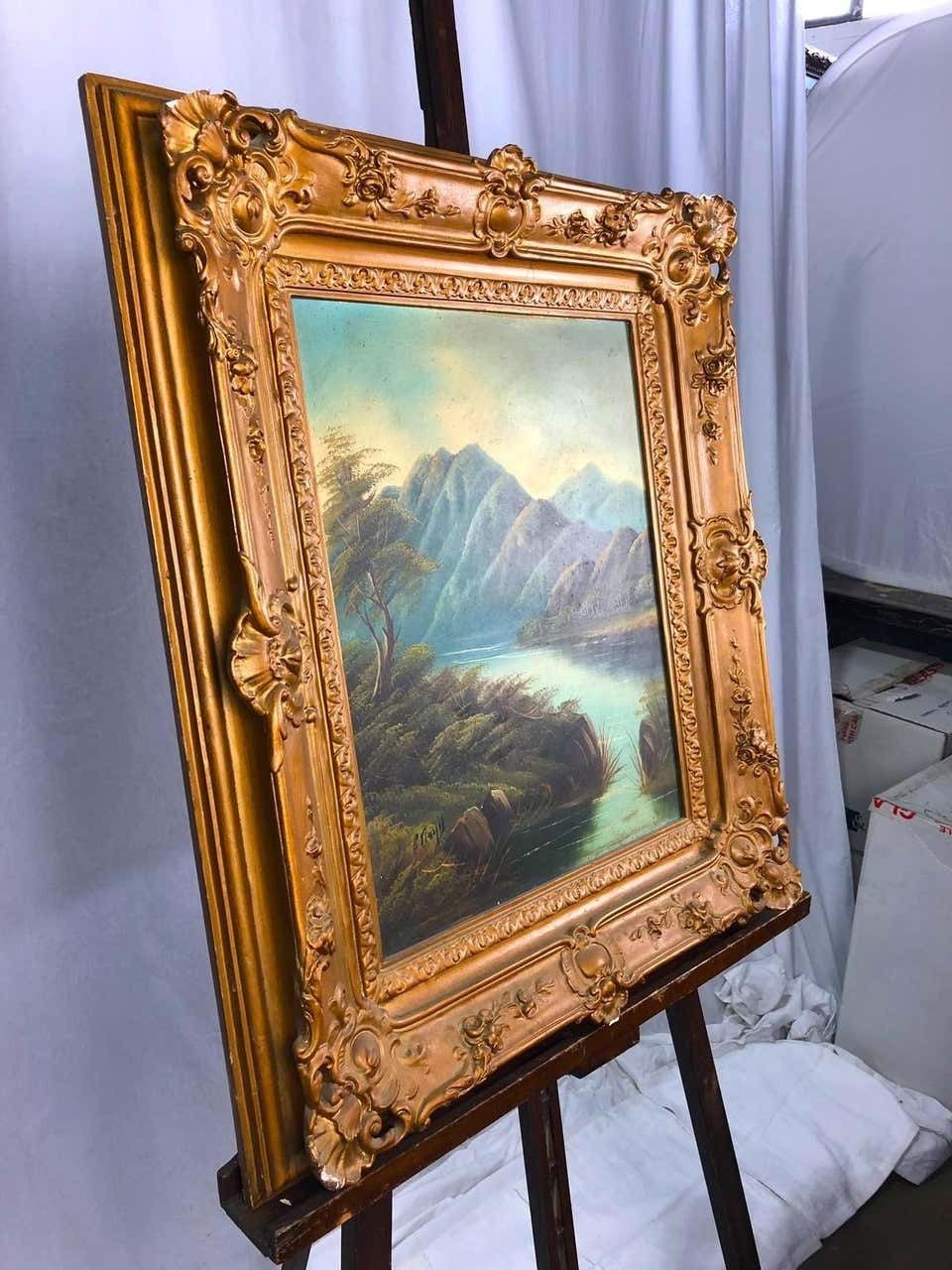 Oil Painting Of The Pearl River, 1890 photo furniture