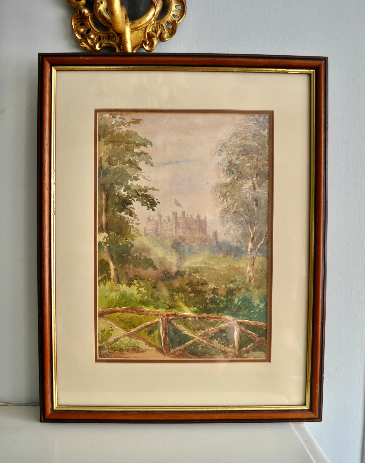 A Good Early C20th Royal Windsor Castle Water Colour, Initialled & Framed