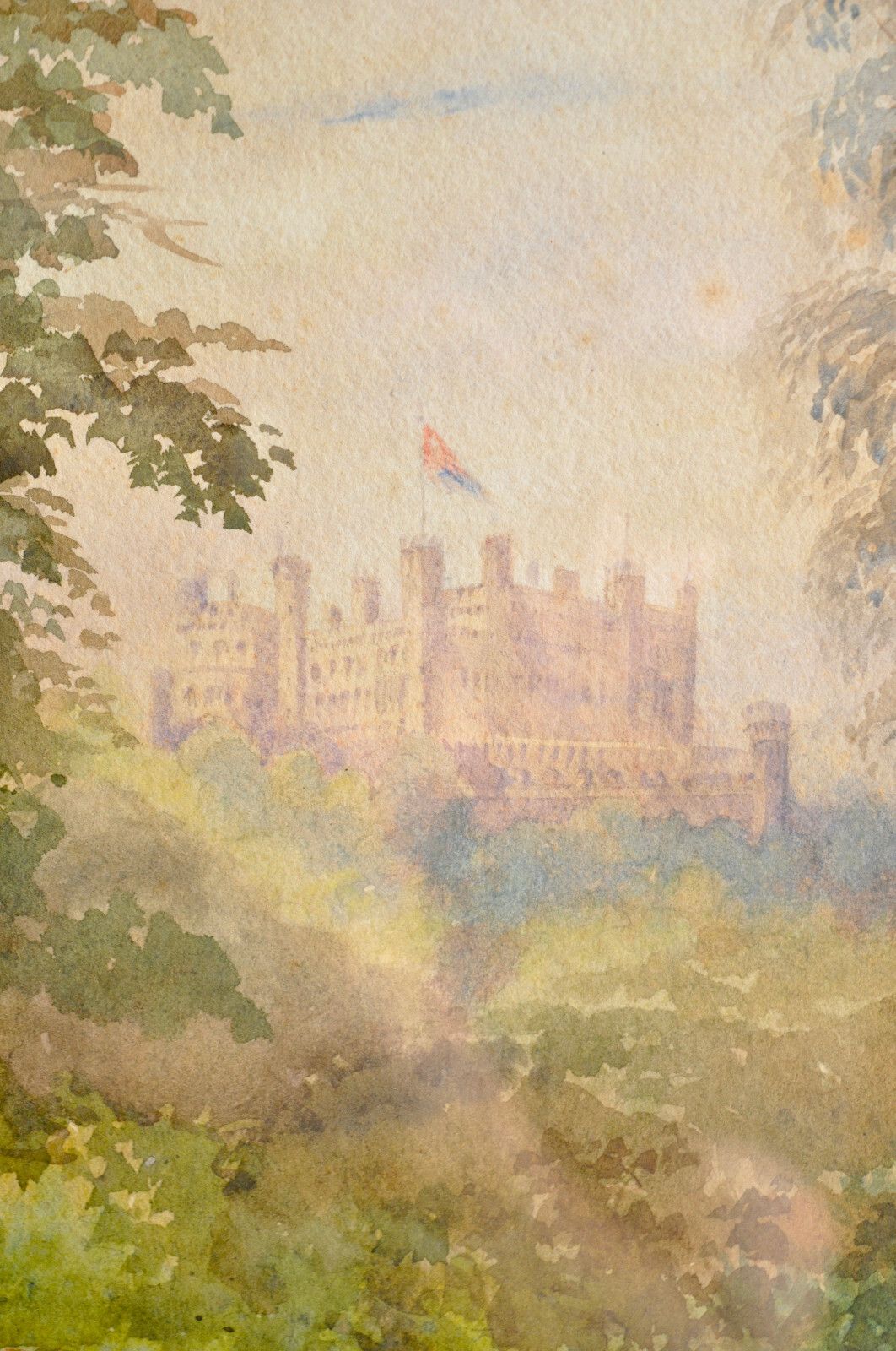 A Good Early C20th Royal Windsor Castle Water Colour, Initialled & Framed photo 95.0