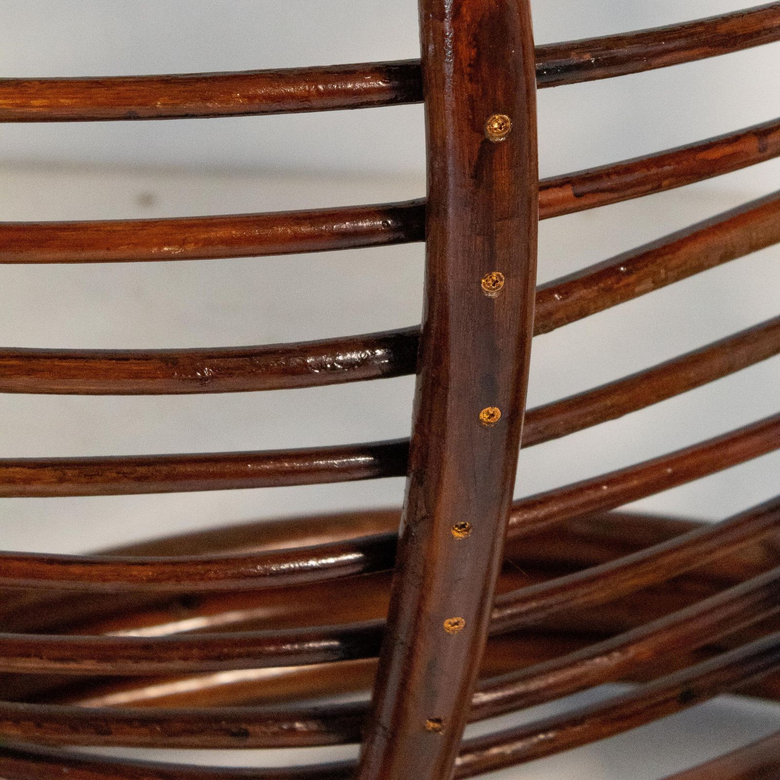 Mid Century Modern Bamboo Armchair In The Style Of Tito Agnoli, Italy 1960s photo vintage