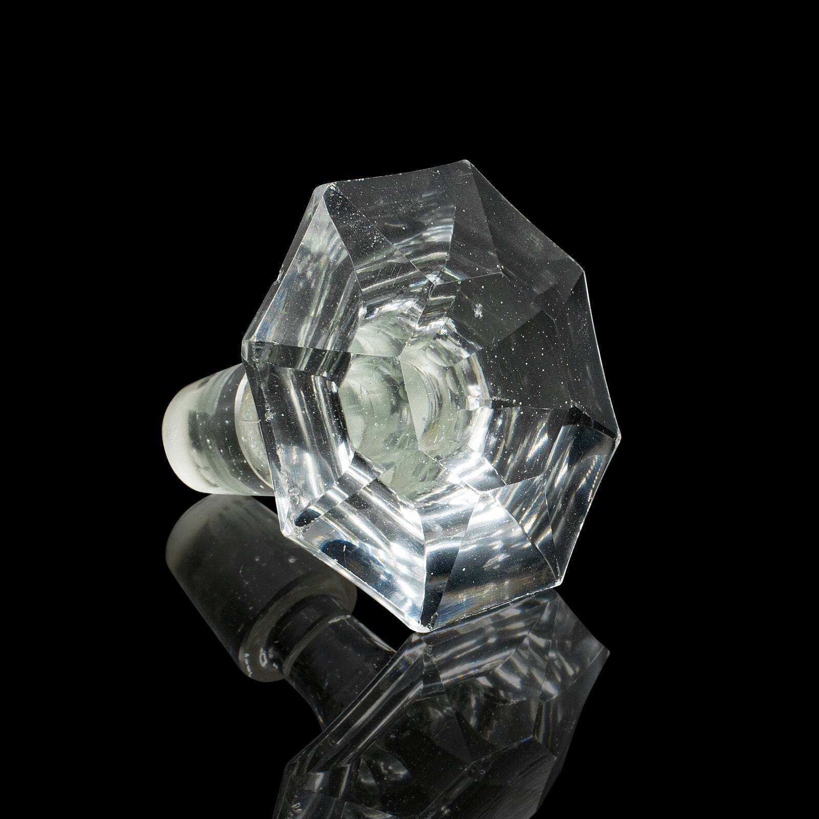Home Decor Antique Whiskey Decanter, English, Glass, Scotch, Barware, Victorian, Circa 1900 photo