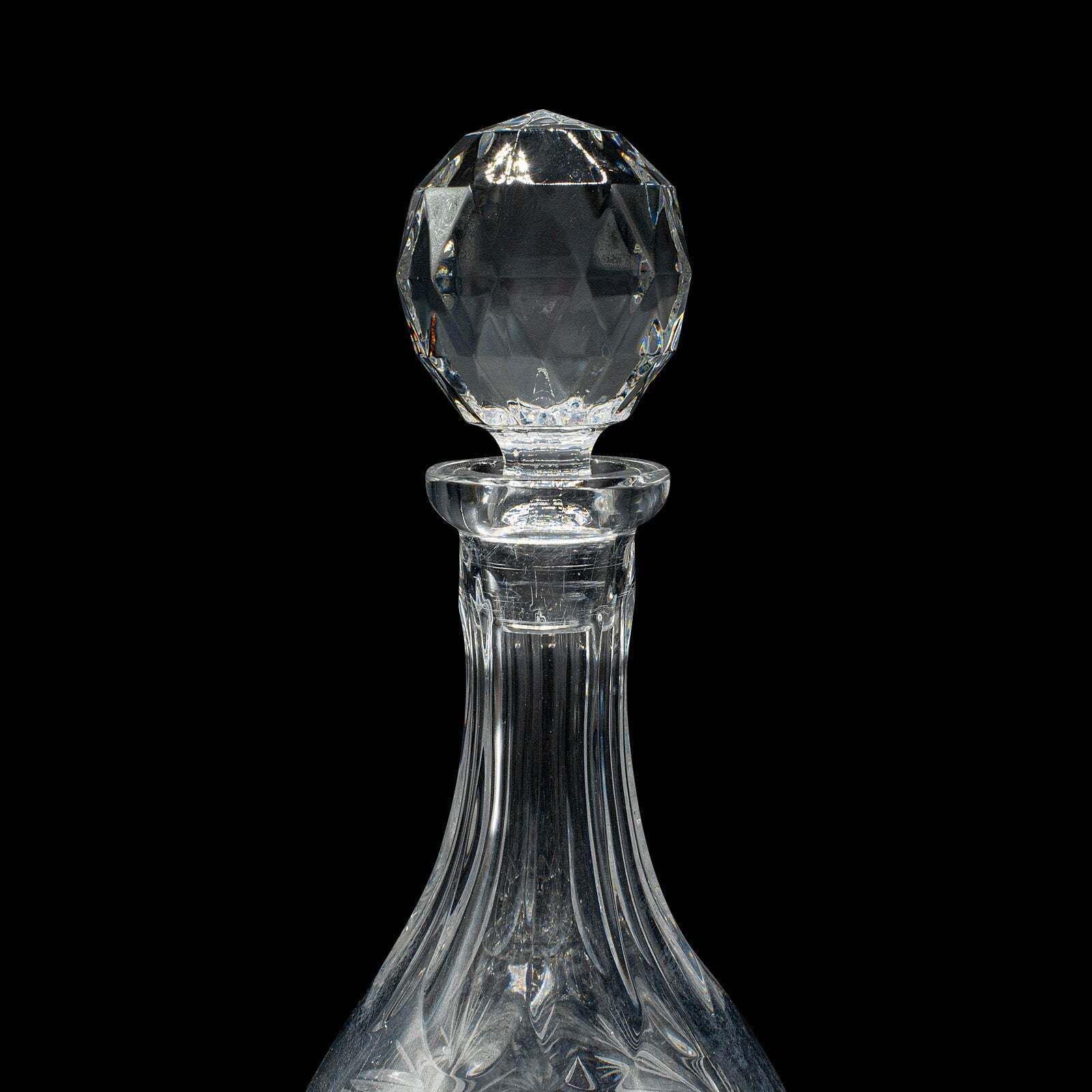 Vintage Liqueur Decanter, English, Cut Crystal Glass, Mid 20th Century, C.1960 photo buy
