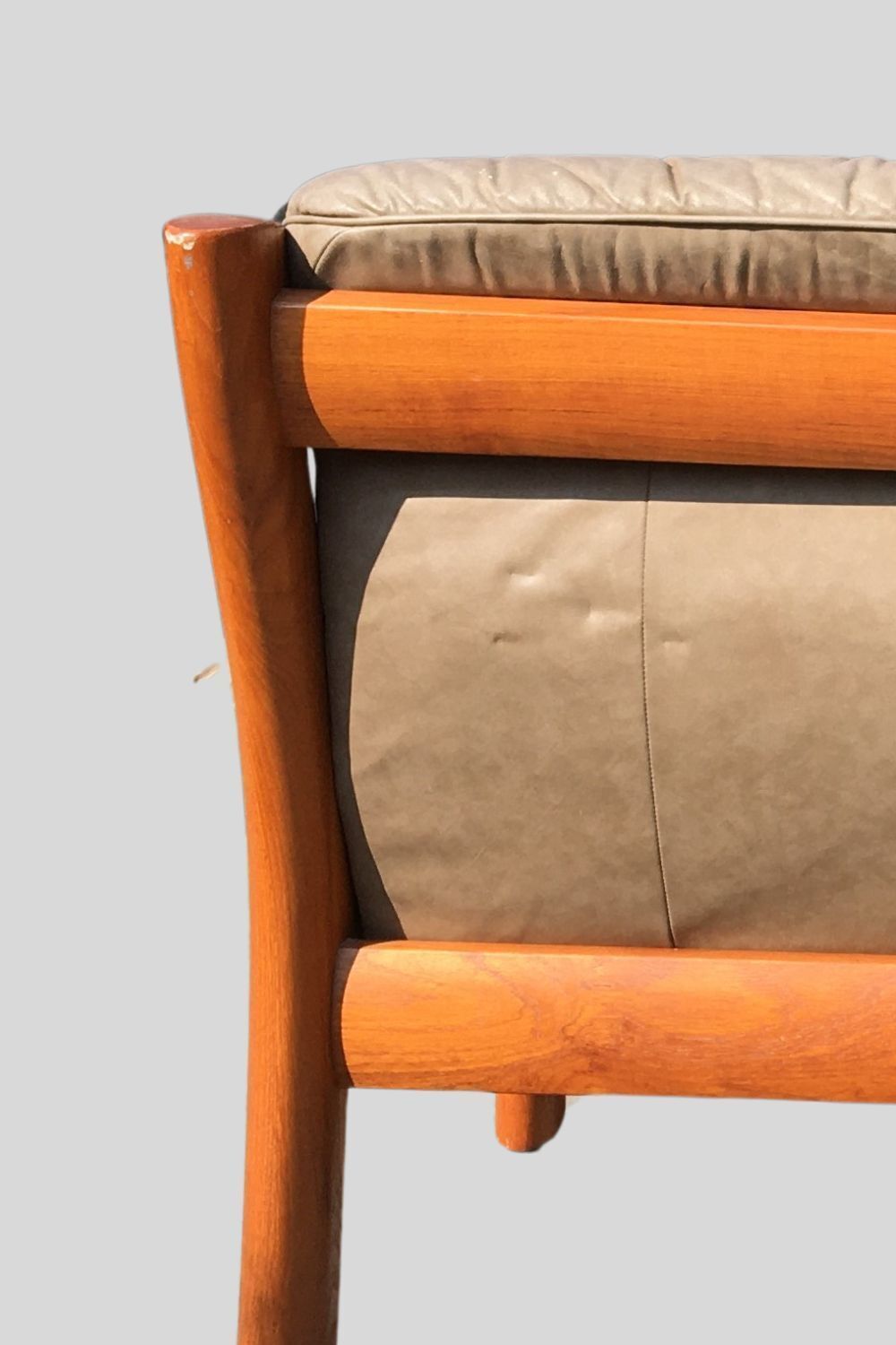 Mid Century Norwegian Beige Leather 2 Seater Sofa By Ekornes, 1970s Matching Chair Also Available. photo Furniture