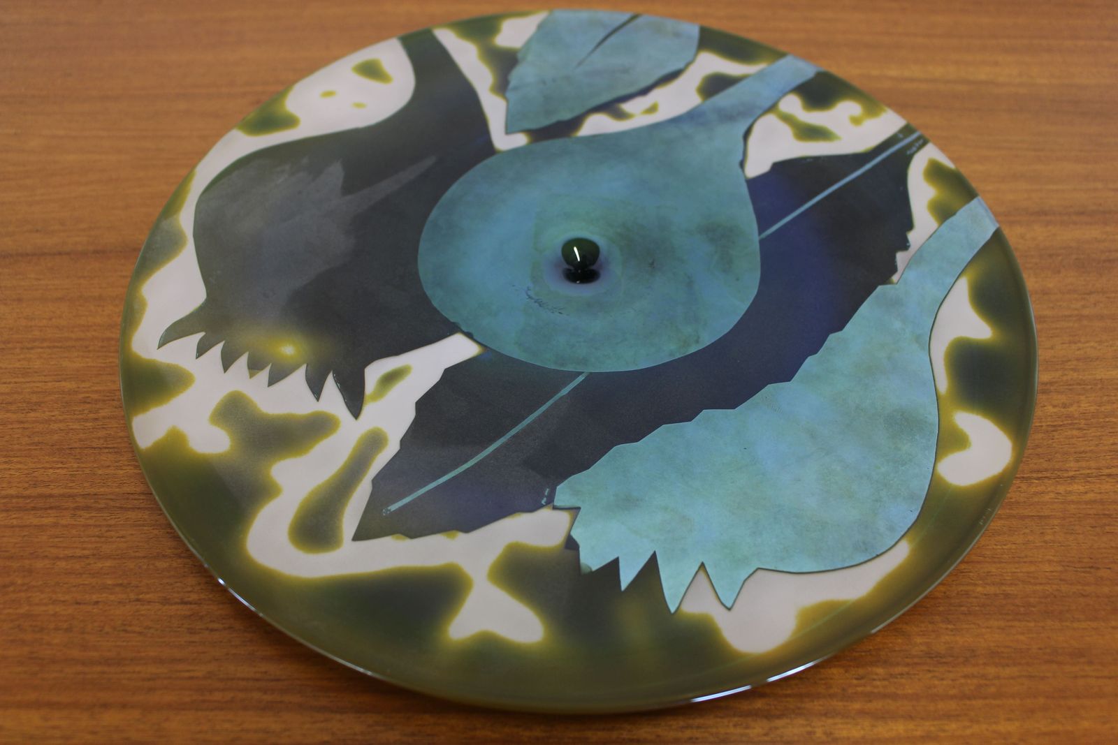 Nuutajarvi Glass Plate No 1 Of 5 1989 By Kerttu Nurminem photo furniture